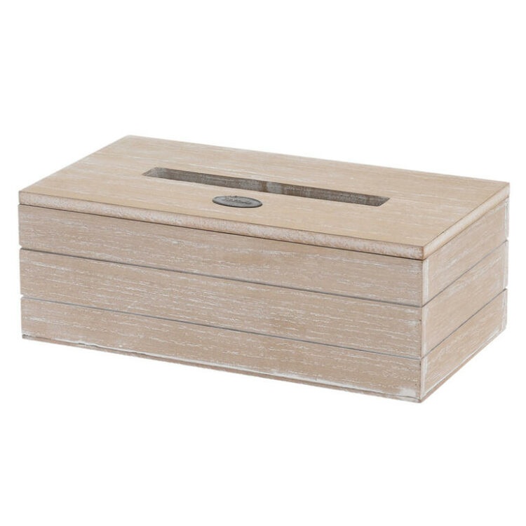 Dřevěný box na papírové kapesníky přírodní