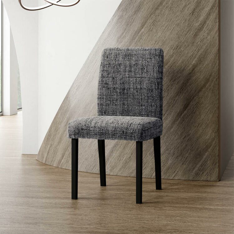 Bielastické potahy VITTORIA šedá židle s opěradlem 2 ks (45 x 45 x 50 cm)
