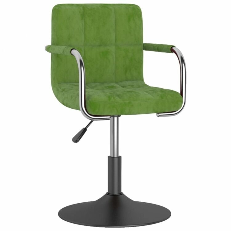 Otočná židle kov / samet Dekorhome Světle zelená