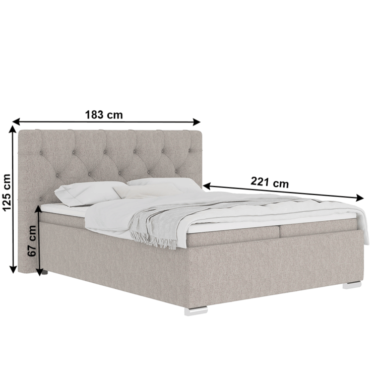 Boxspringová postel MORINA 160 x 200 cm