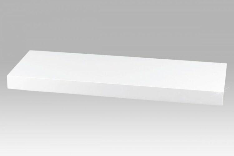 Nástěnná polička P-001 60 cm Bílá lesk