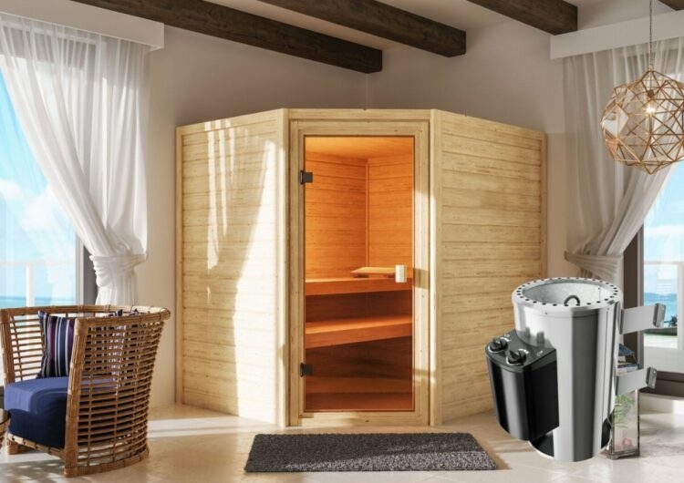 Interiérová finská sauna s kamny 3