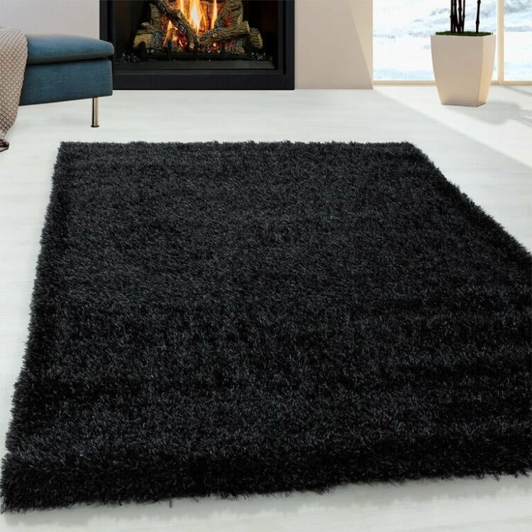 Kusový koberec SHAGGY Brilliant černý 60 x 110 cm
