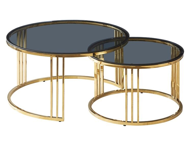 Konferenční stolek 2 ks VIENNA Zlatá