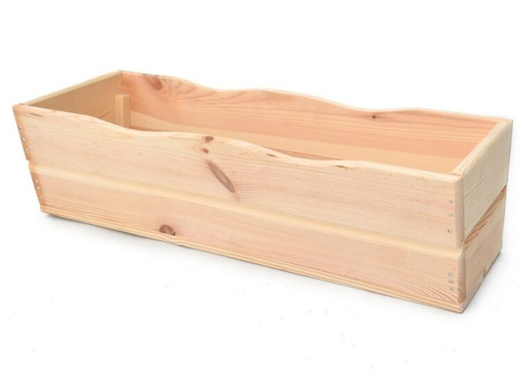 Dřevěný truhlík 64 cm Přírodní dřevo