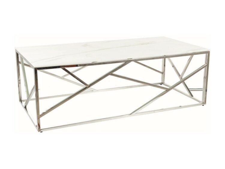 Konferenční stolek ESCADA A II Bílá / stříbrná