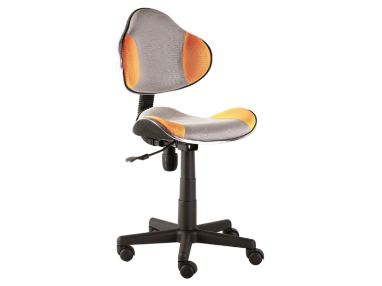Studentská kancelářská židle Q-G2 Šedá / oranžová
