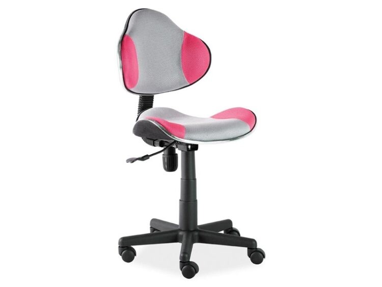 Studentská kancelářská židle Q-G2 Šedá / růžová