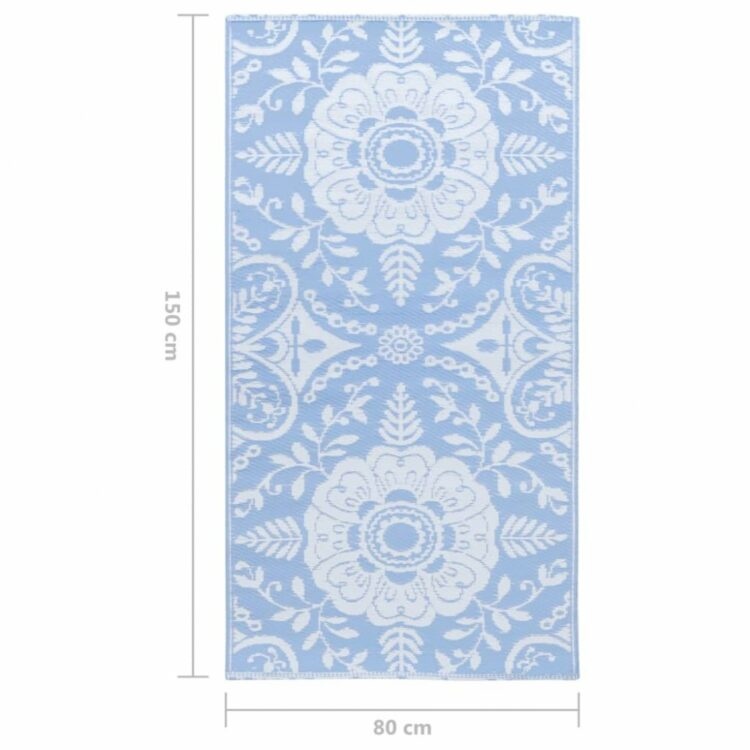 Venkovní koberec PP modrá Dekorhome 80x150 cm